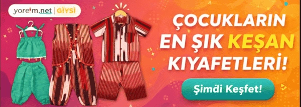 çocuklar için yöresel keşan dokuma geleneksel kıyafetler