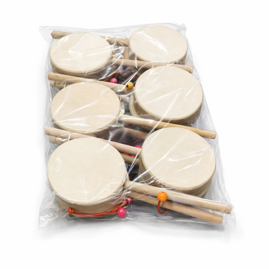 Çocuklar İçin Ahşap Boncuklu Ritim Davulu