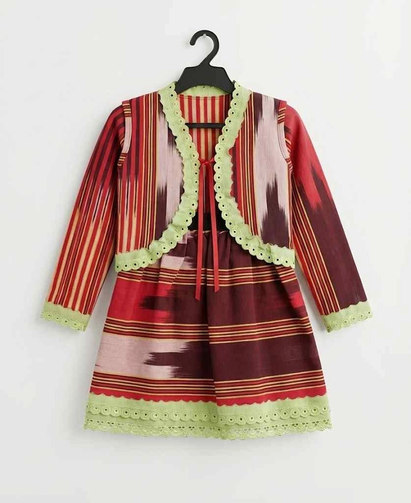 Kız Çocuk Keşan Yelekli Etek Takımı (Karadeniz Folklor)