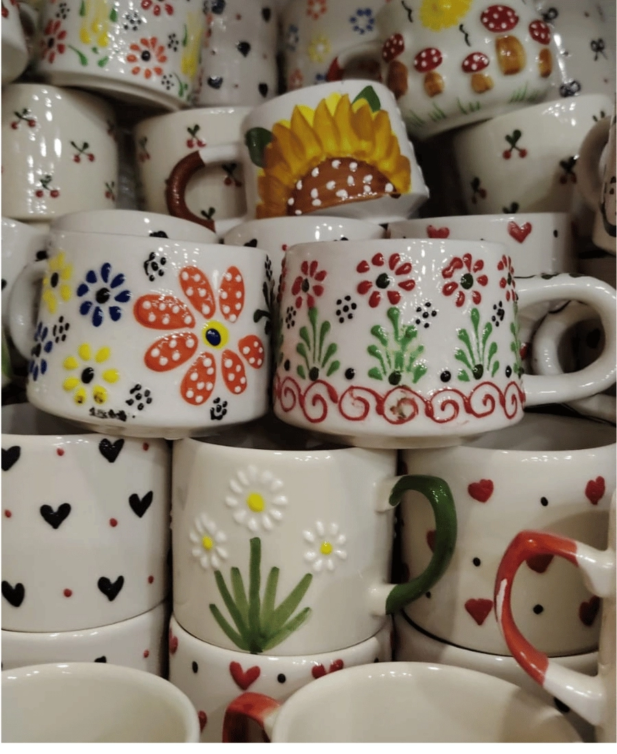 El Boyama Seramik Kupa Bardak  (125 ml)