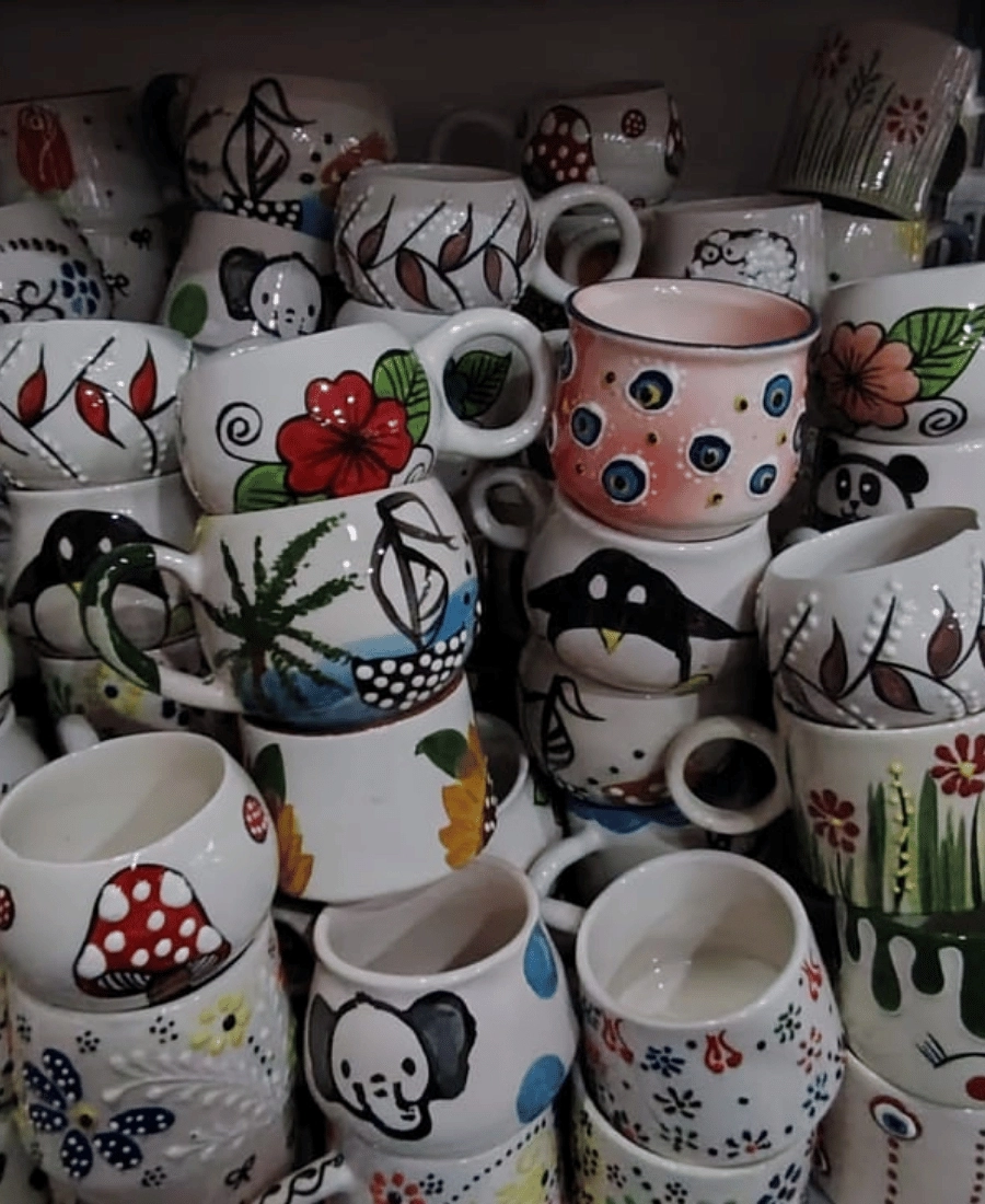 El Boyama Seramik Kupa Bardak  (125 ml)