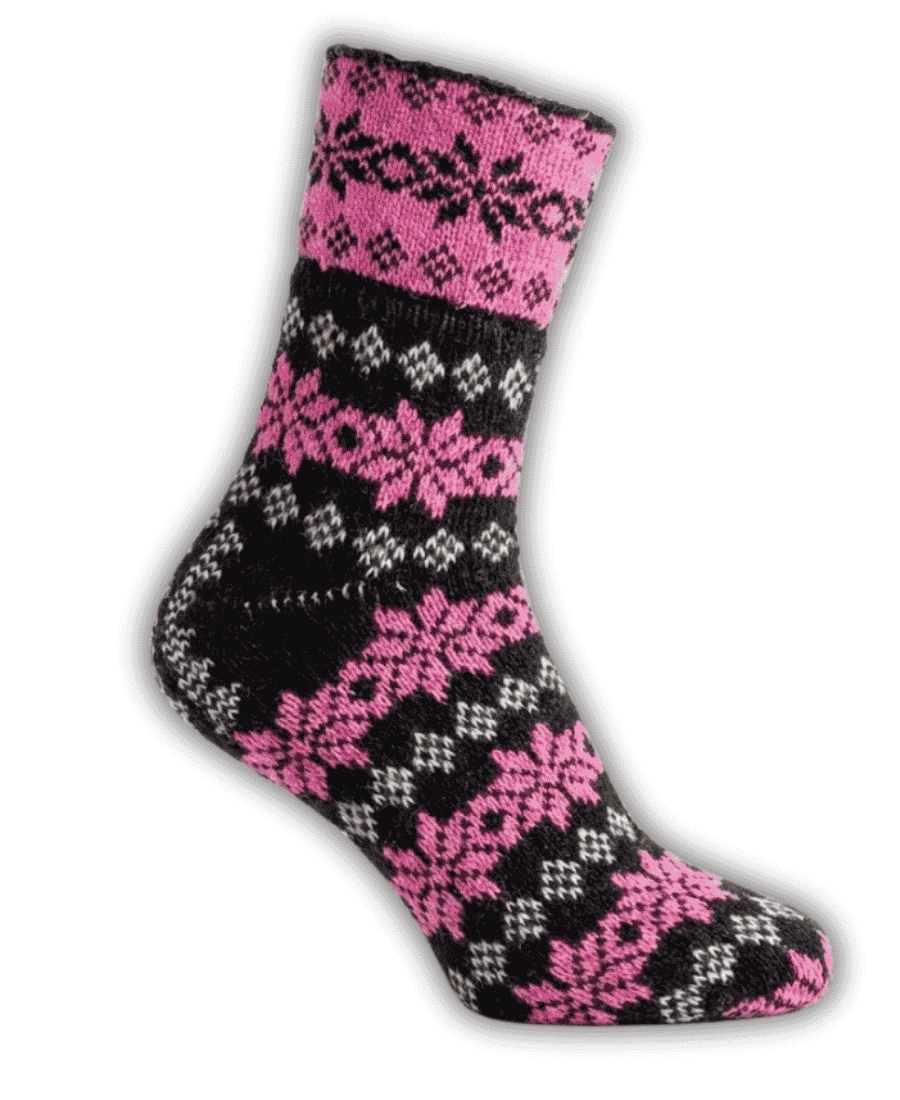 Diz Altı El Örgü Yün Çorap (2 li)