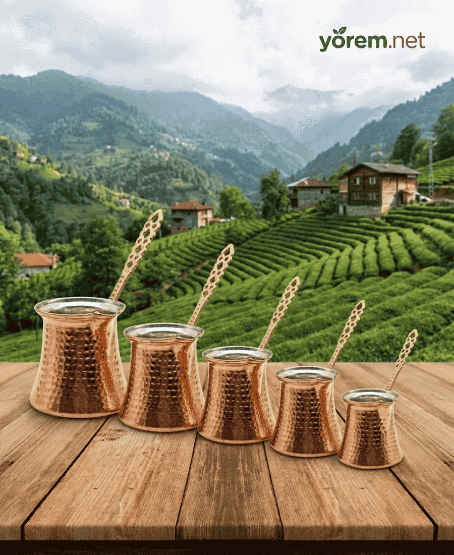 El İşçiliği Dövme Bakır Cezve