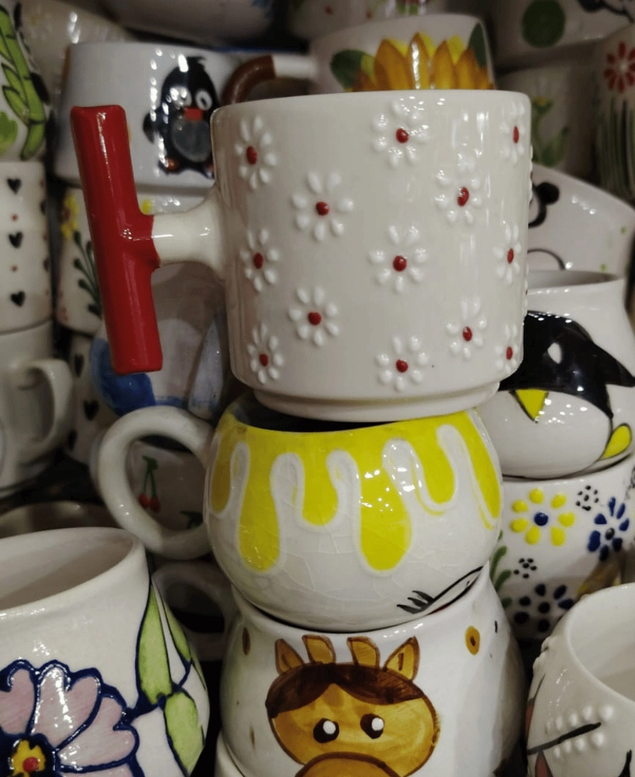 El Boyama Seramik Kupa Bardak  (125 ml)