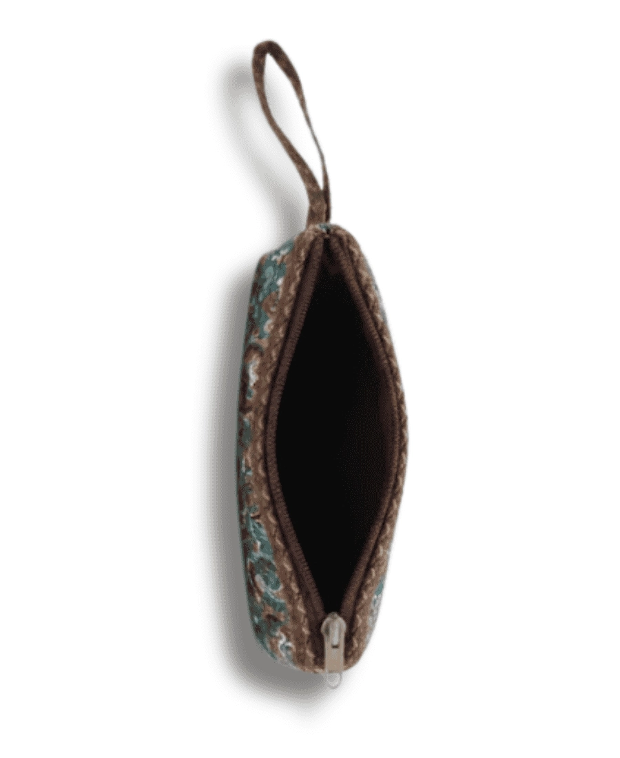 Otantik Desenli Fermuarlı Para Cüzdanı