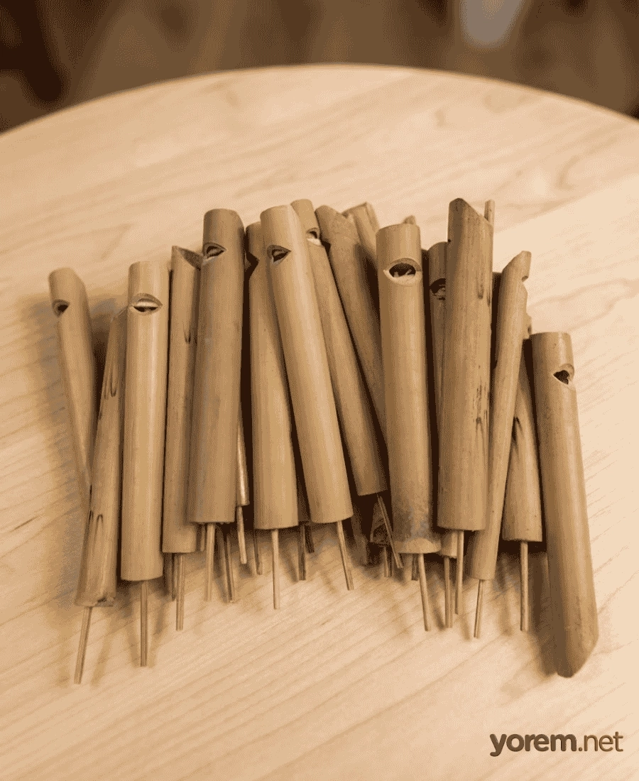 Geleneksel Ahşap Kuş Düdüğü (13 cm)