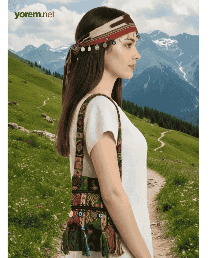 Keşan Desenli Omuz Çantası 