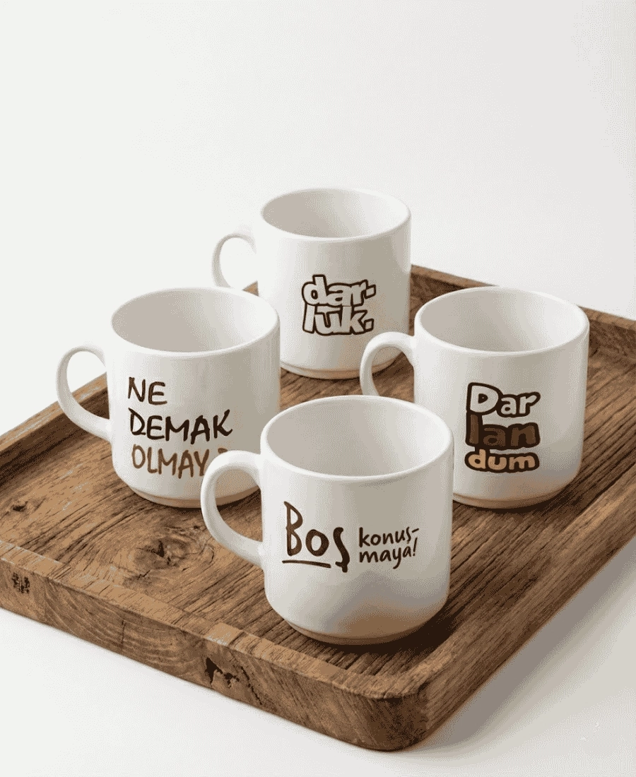 Karadeniz Şiveli Tasarım Kupa Fincan  (125 ml)