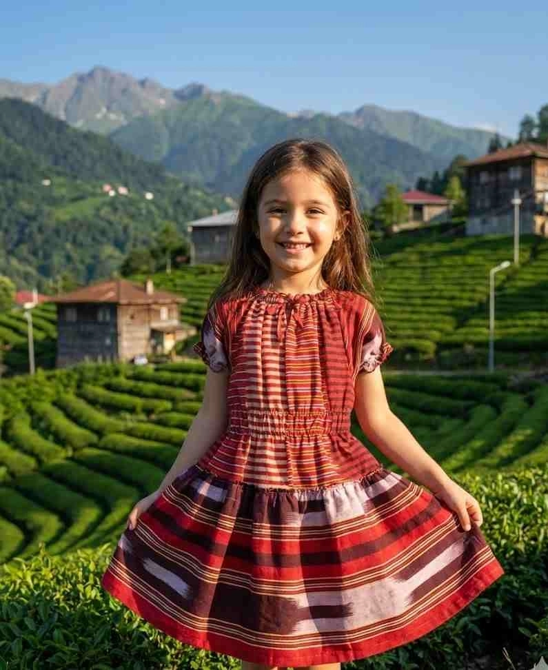 Yöresel Keşan Kız Çocuk Elbisesi