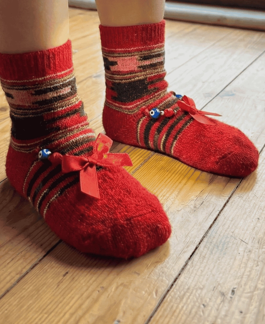 Keşan Desenli Çocuk Çorabı (2’li)