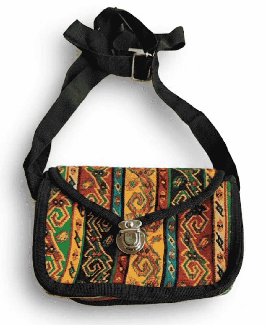 Kilim Desenli Geleneksel Omuz Çantası