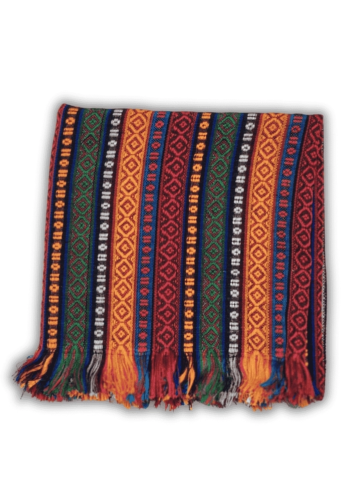 Hakiki Trabzon Kuşağı Şal / Masa Örtüsü/ Orta Kalın (100×100 cm)