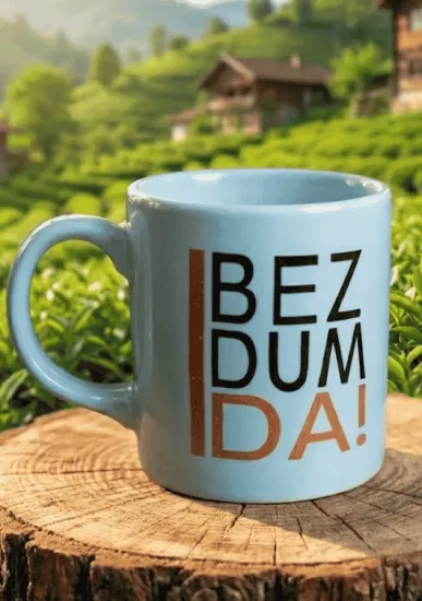 Porselen  Desenli Kupa Bardak