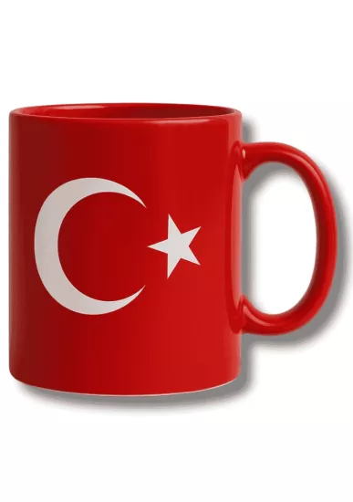 Bayrak Desenli Kupa Bardak