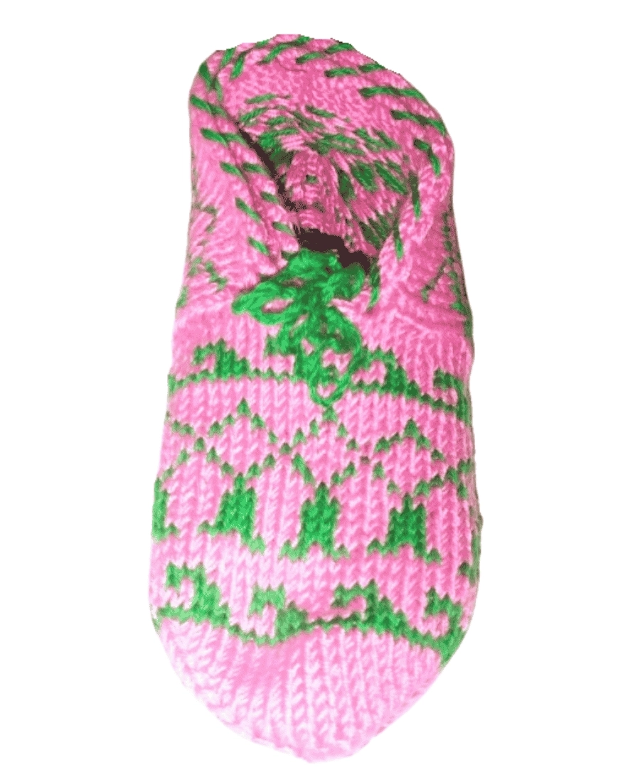 Yöresel Motifli El Örgüsü Yün Patik (2 li)